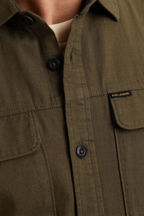 PME legend groene heren overhemd | Close up