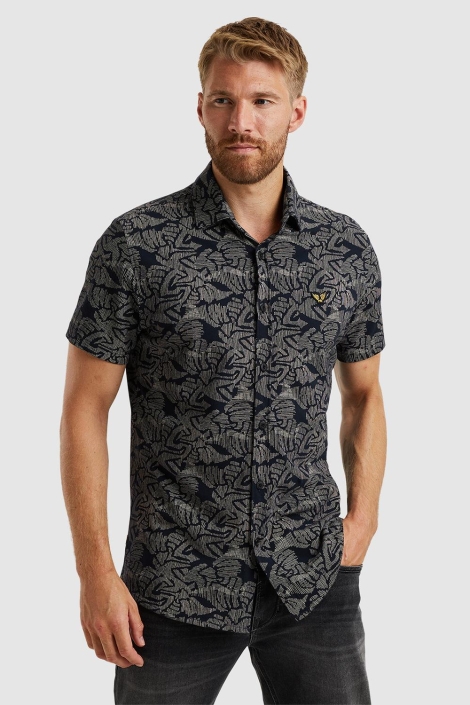 PME legend blauwe heren overhemd | Model vooraanzicht