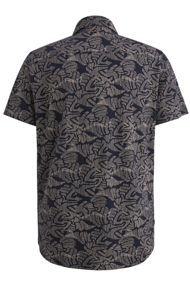 PME legend blauwe heren overhemd | Model achteraanzicht