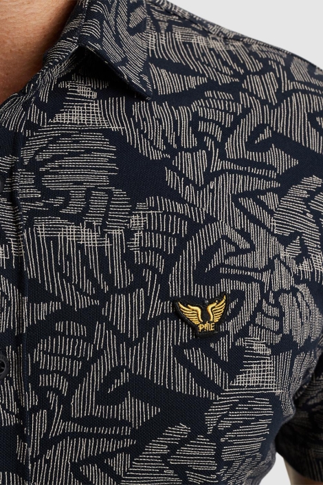 PME legend blauwe heren overhemd | Close up