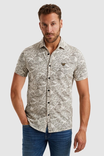 PME legend short sleeve shirt print on jersey Beige
