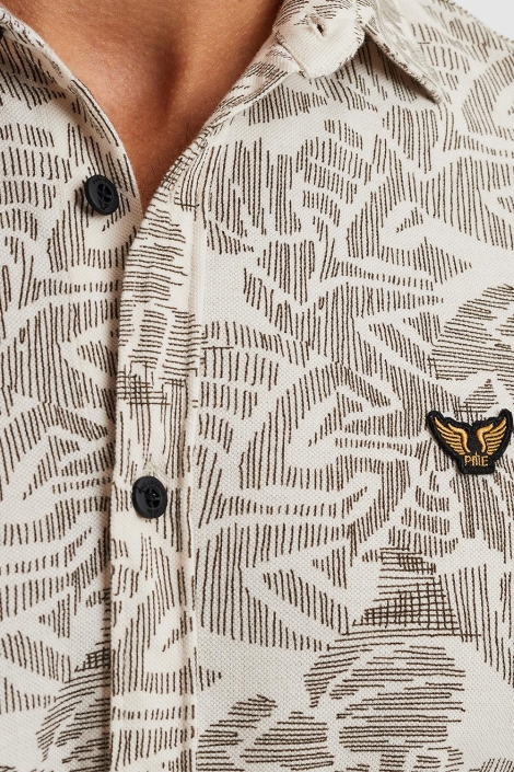 PME legend beige heren overhemd | Close up