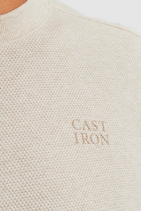 Cast Iron beige heren t-shirt | Kleurstaal