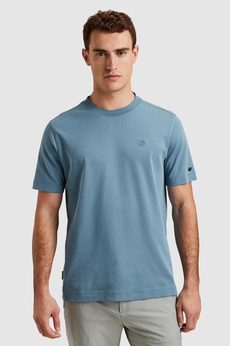 Cast Iron blauwe heren t-shirt | Model vooraanzicht