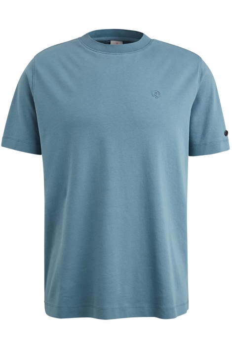 Cast Iron blauwe heren t-shirt | Vooraanzicht