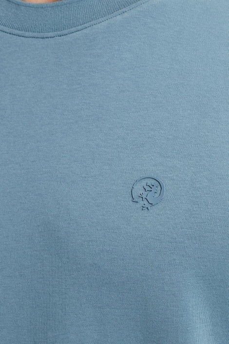 Cast Iron blauwe heren t-shirt | Kleurstaal