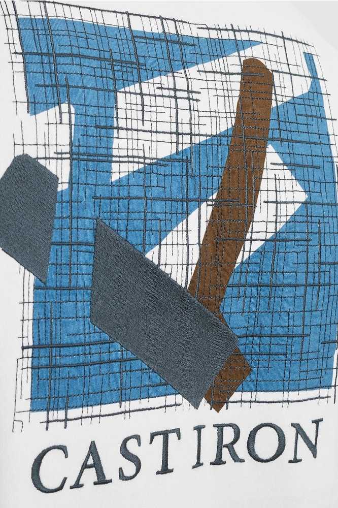 Cast Iron witte heren t-shirt | Unique Selling Point