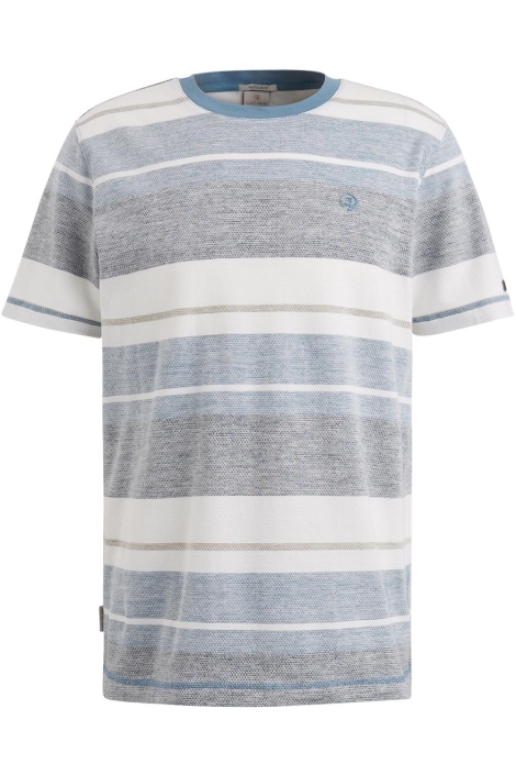 Cast Iron blauwe heren t-shirt | Vooraanzicht