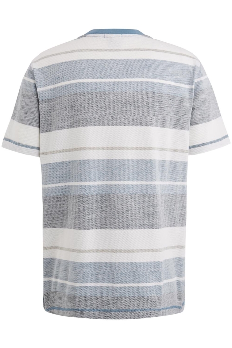 Cast Iron blauwe heren t-shirt | Achteraanzicht