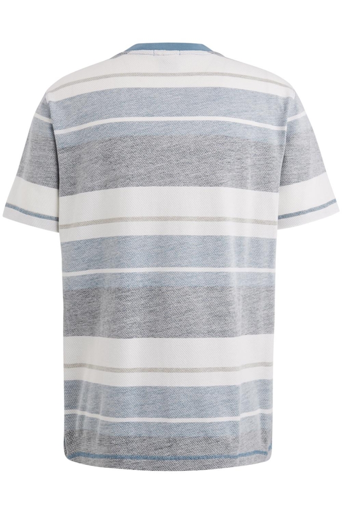 Cast Iron blauwe heren t-shirt | Achteraanzicht