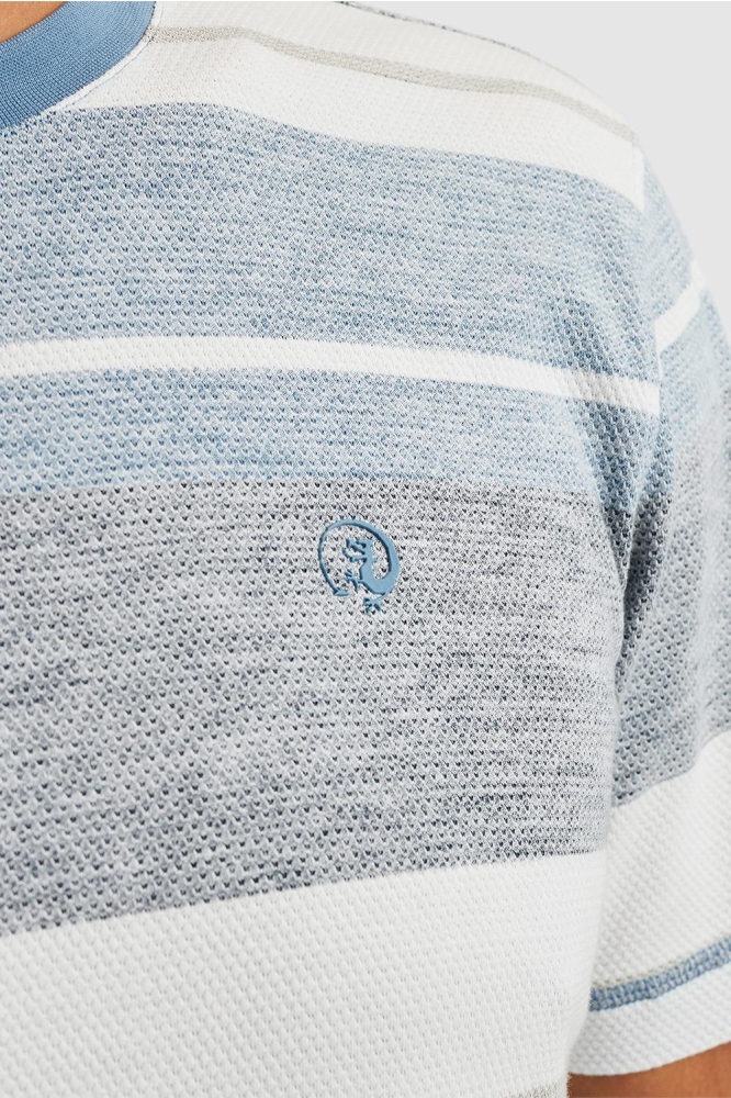 Cast Iron blauwe heren t-shirt | Kleurstaal