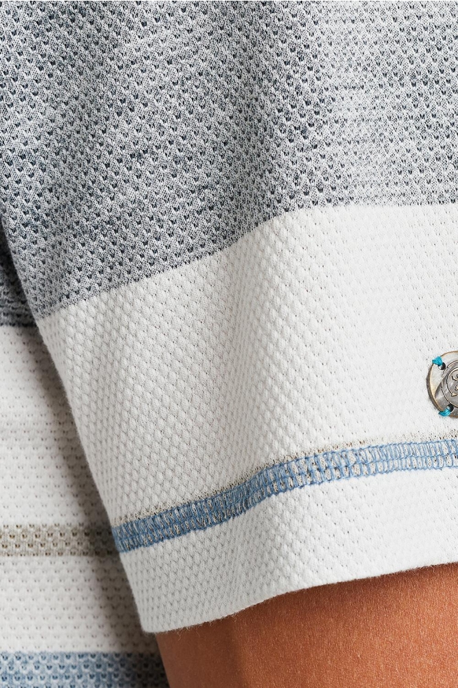 Cast Iron blauwe heren t-shirt | Close up