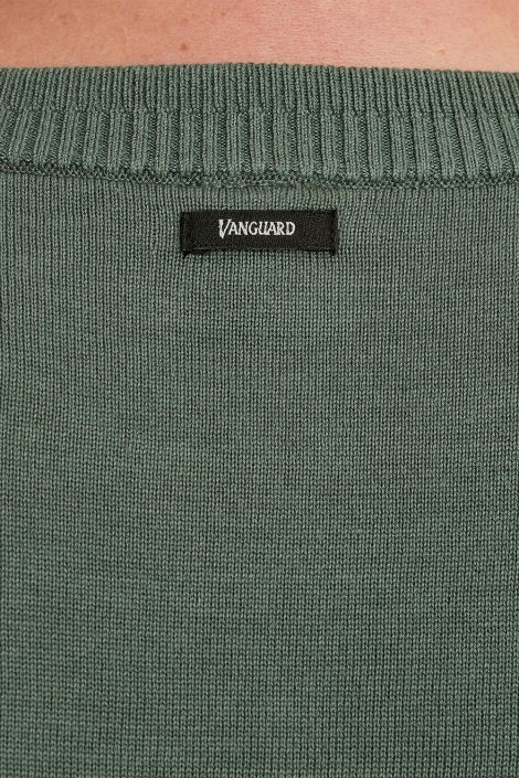 Vanguard groene heren t-shirt | Close up