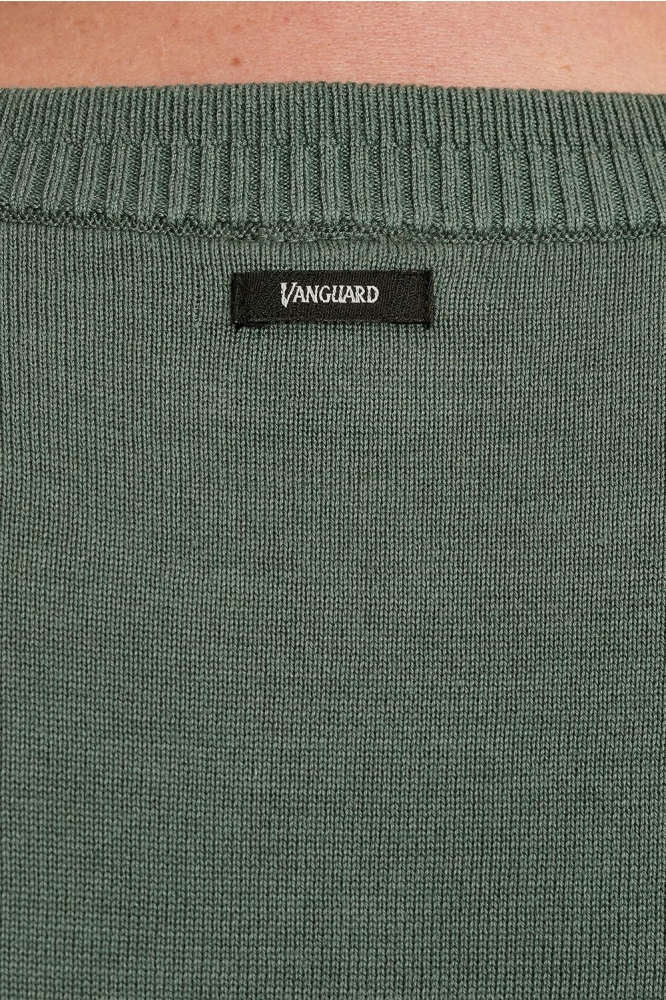 Vanguard groene heren t-shirt | Close up