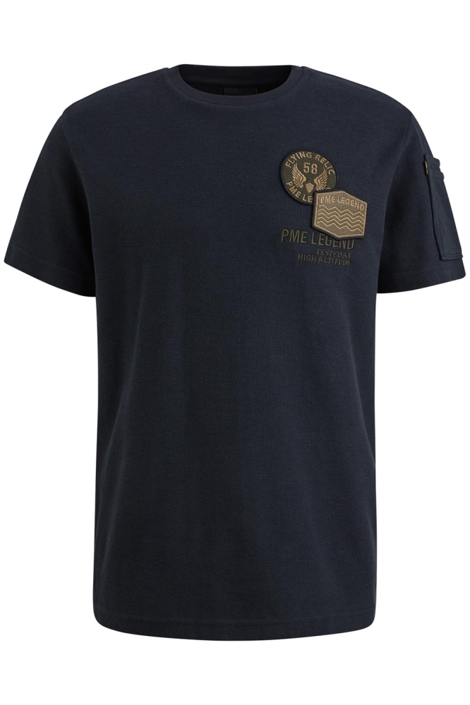 PME legend blauwe heren t-shirt | Vooraanzicht
