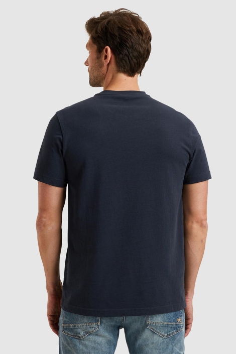 PME legend blauwe heren t-shirt | Model achteraanzicht
