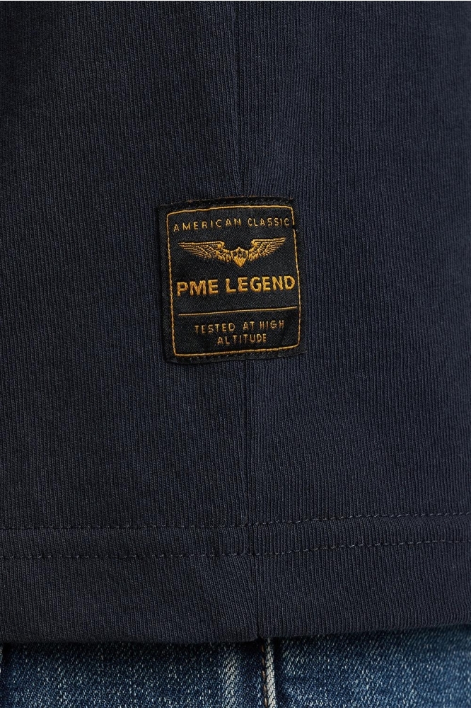 PME legend blauwe heren t-shirt | Close up