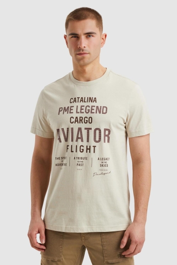 PME legend short sleeve r-neck o e jersey Beige