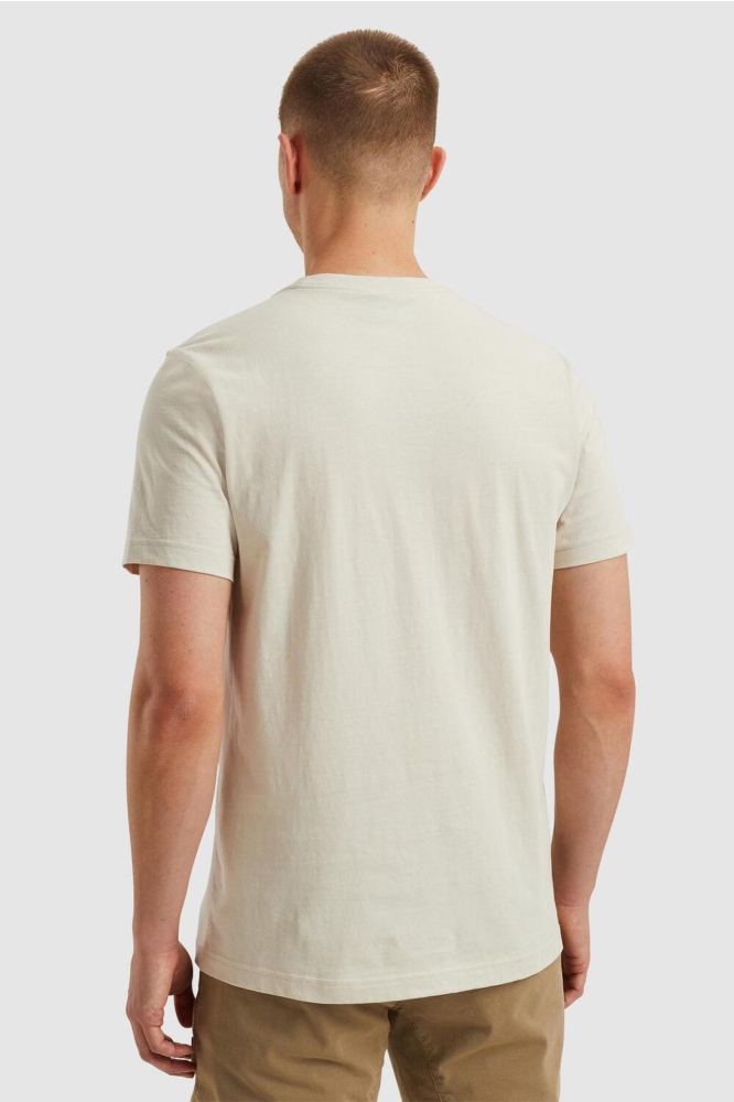 PME legend beige heren t-shirt | Model achteraanzicht