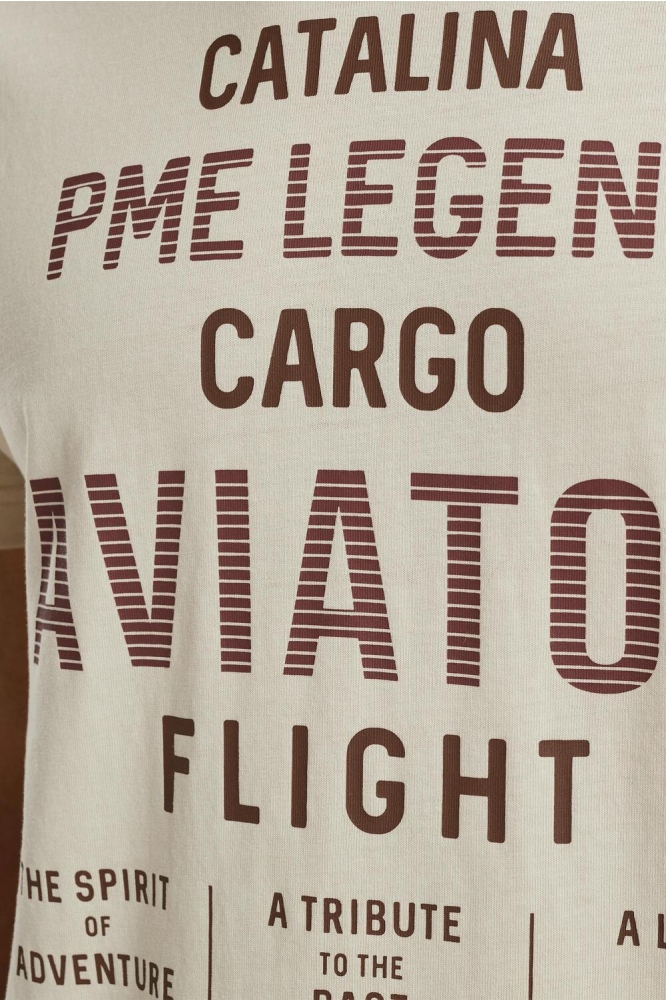 PME legend beige heren t-shirt | Unique Selling Point