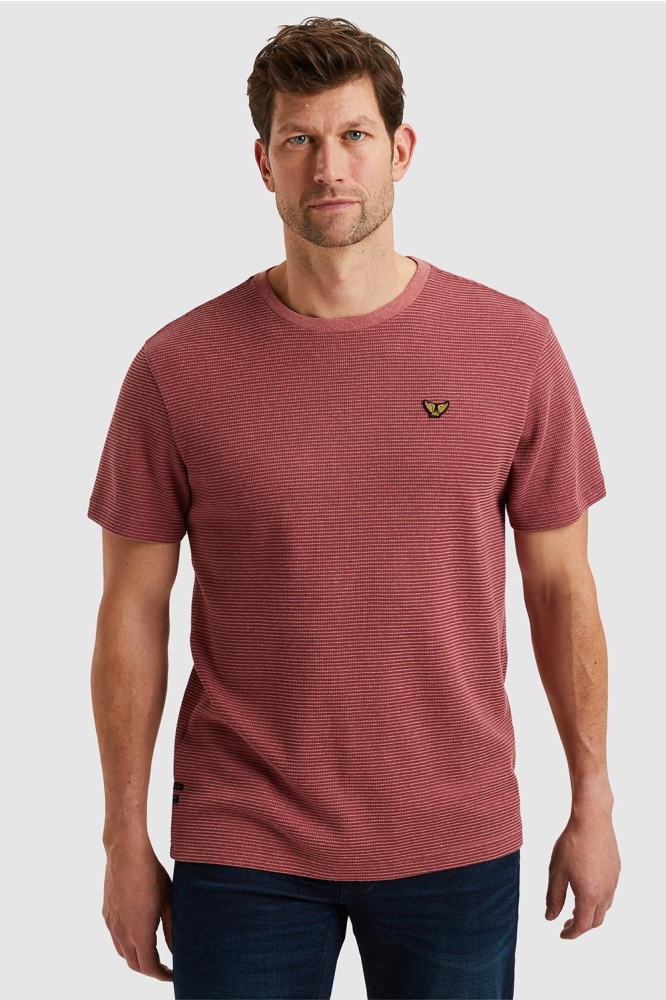 PME legend roze heren t-shirt | Model vooraanzicht