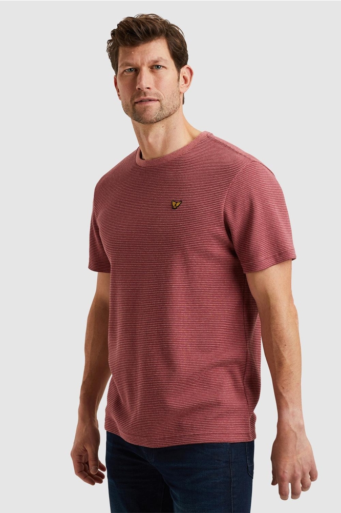 PME legend roze heren t-shirt | Model zijaanzicht