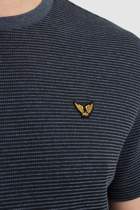 PME legend blauwe heren t-shirt | Close up