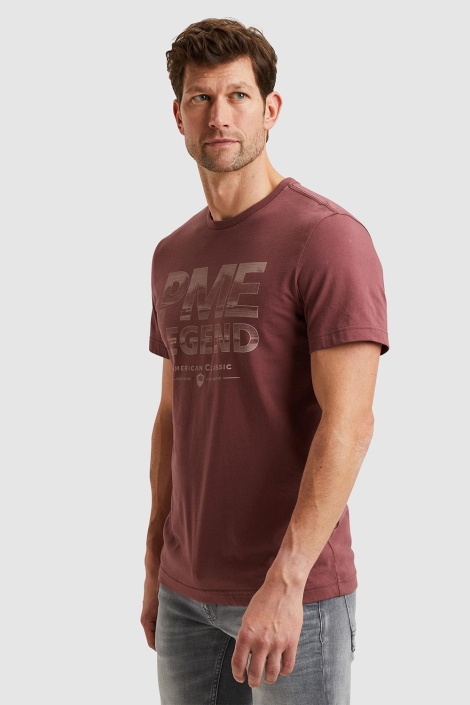 PME legend roze heren t-shirt | Model zijaanzicht