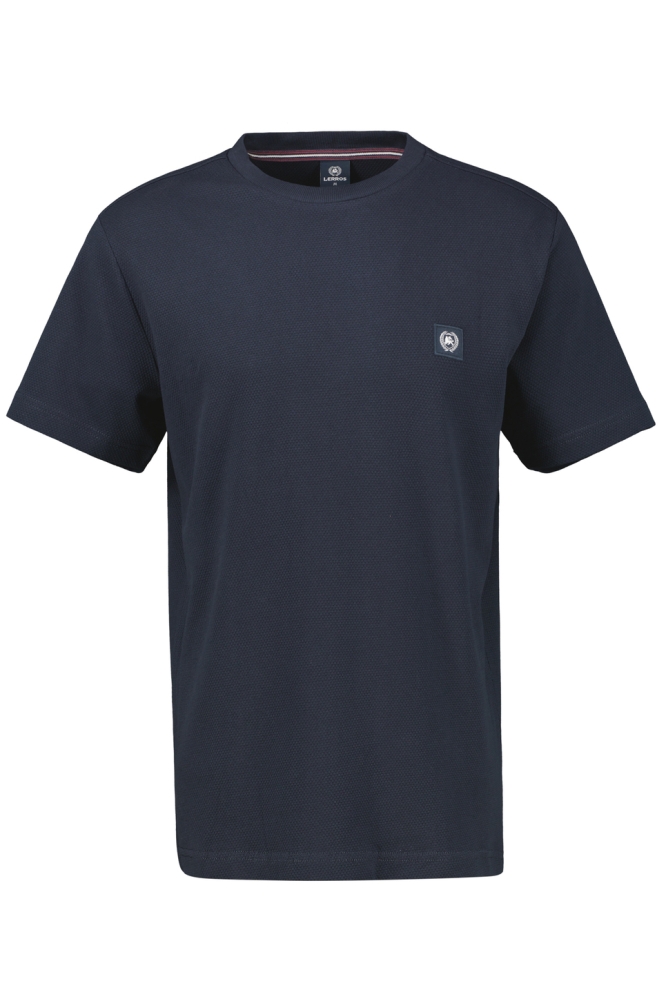 Lerros blauwe heren t-shirt | Vooraanzicht