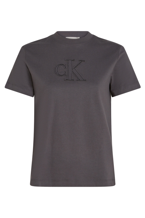 Calvin Klein grijze dames t-shirt | Vooraanzicht