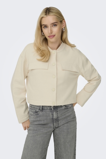 Jacqueline de Yong Jas JDYPARIS L/S BOMBER JACKET JRS DIA 15356053 WHITECAP GRAY