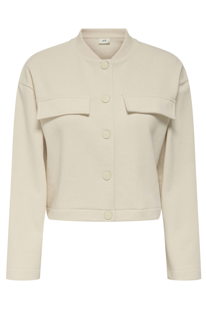 Jacqueline de Yong beige dames jas | Vooraanzicht