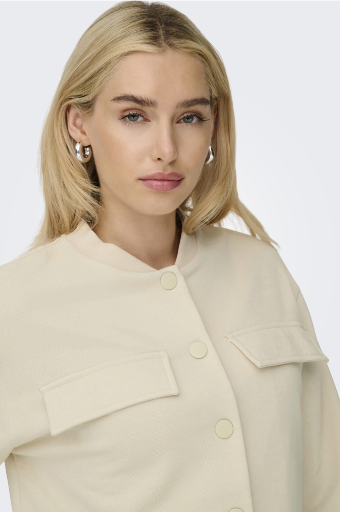 Jacqueline de Yong beige dames jas | Close up