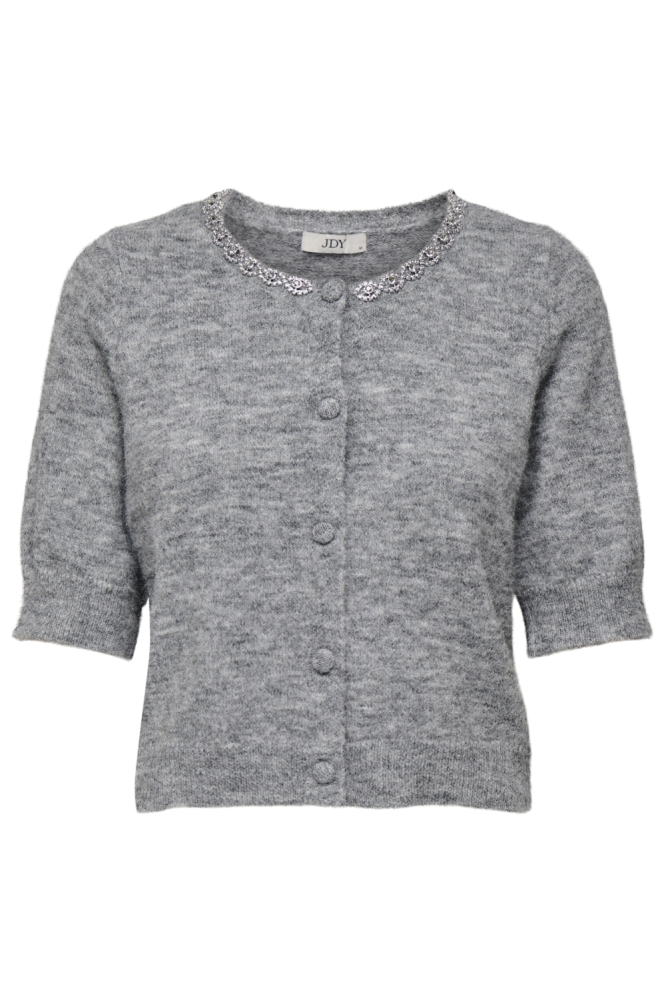 Jacqueline de Yong grijze dames vest | Vooraanzicht