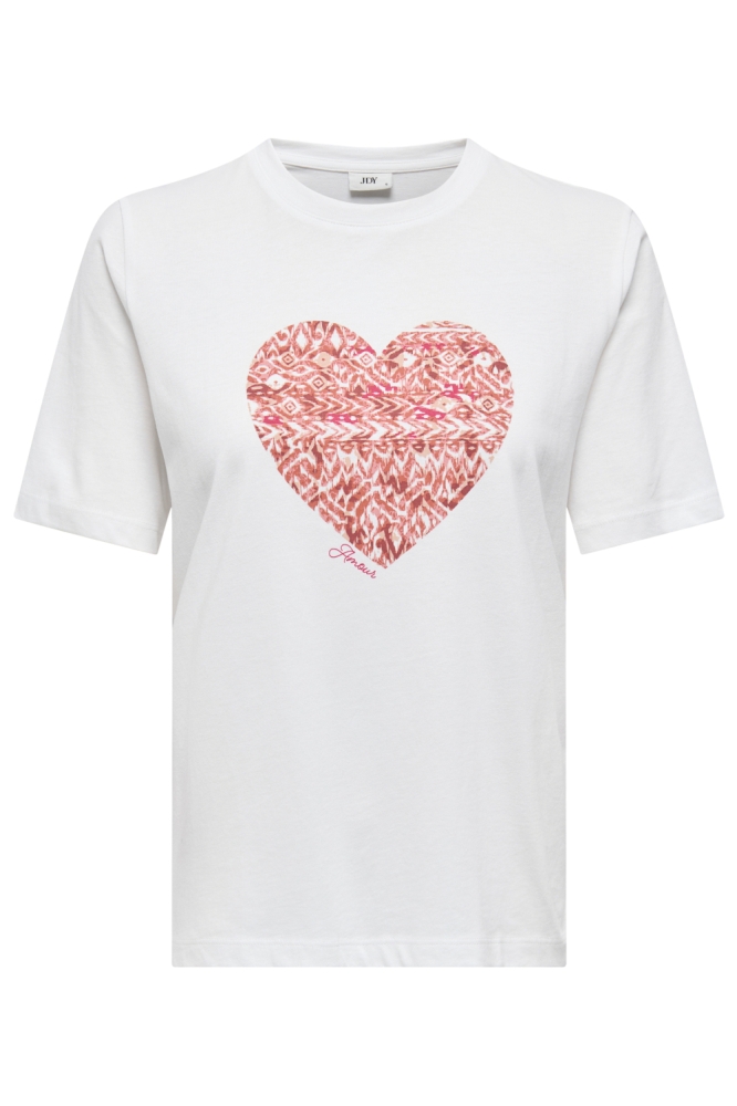 Jacqueline de Yong witte dames t-shirt | Vooraanzicht