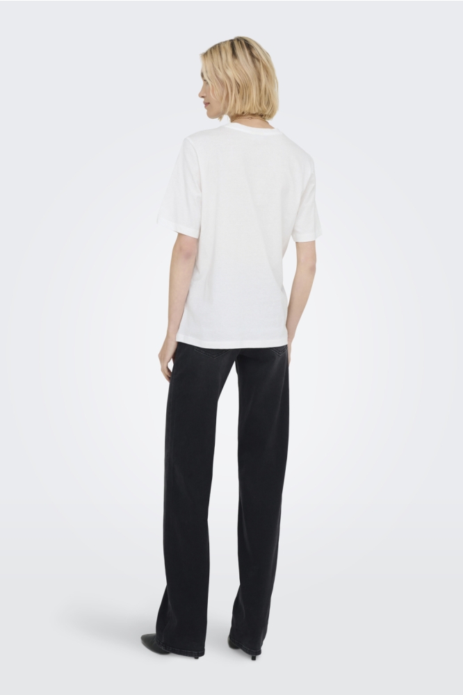 Jacqueline de Yong witte dames t-shirt | Model