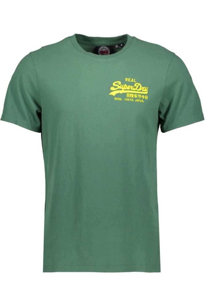 Superdry groene heren t-shirt | Vooraanzicht