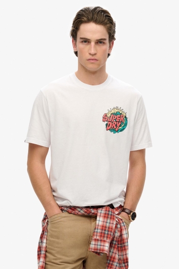 Superdry T-shirt OUTDOOR NARRATIVE LOOSE TEE M1012107A Optic