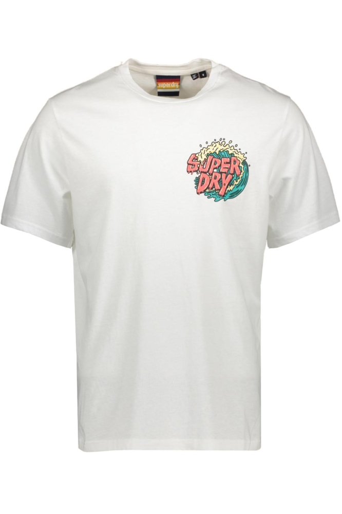 Superdry witte heren t-shirt | Vooraanzicht