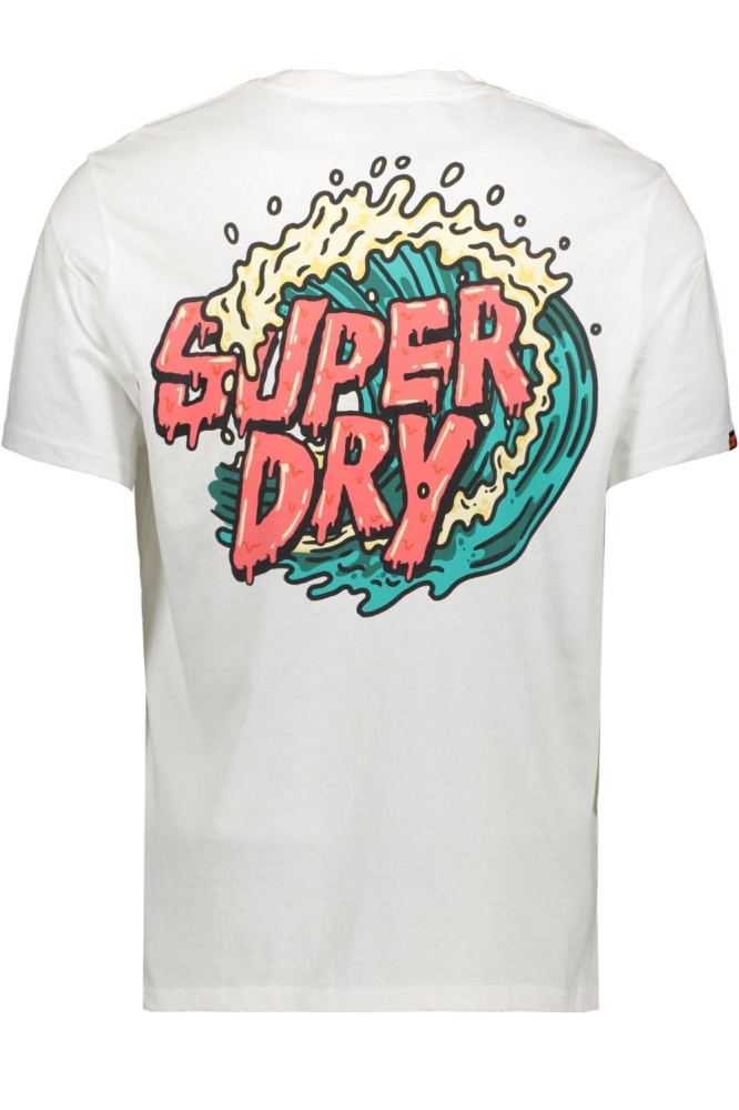 Superdry witte heren t-shirt | Achteraanzicht