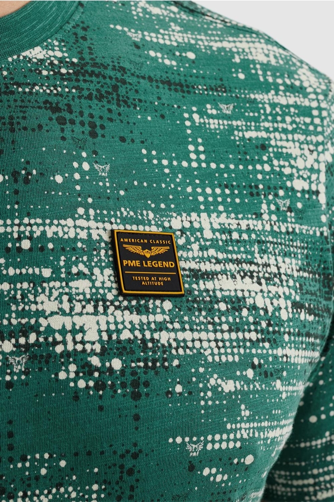 PME legend groene heren t-shirt | Close up