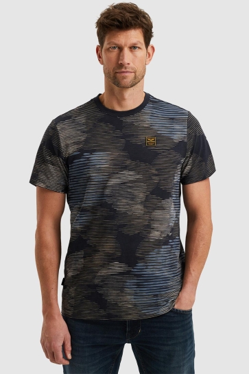 PME legend short sleeve r-neck slub jersey ao Blauw