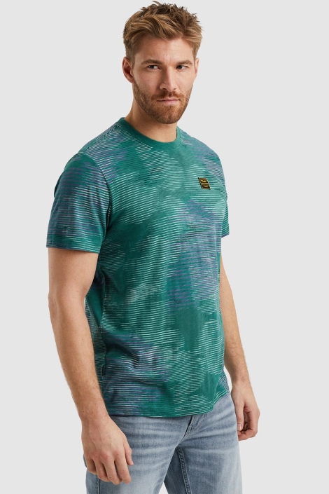 PME legend groene heren t-shirt | Model zijaanzicht