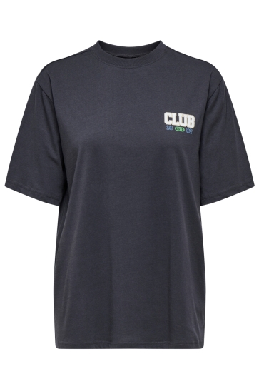 Only T-shirt ONLJENNA S/S STONE SPORT TOP BOX JR 15355689 PHANTOM/CLUB