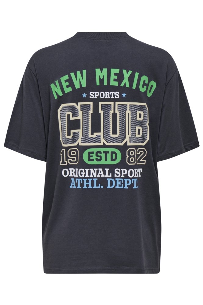 Only grijze dames t-shirt | Achteraanzicht