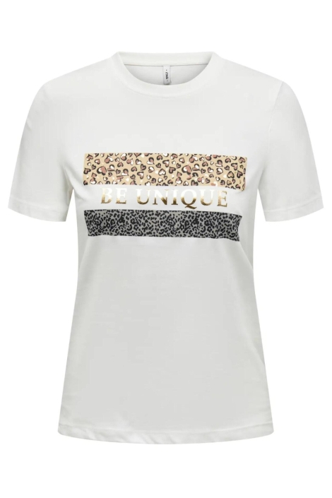 Only witte dames t-shirt | Vooraanzicht