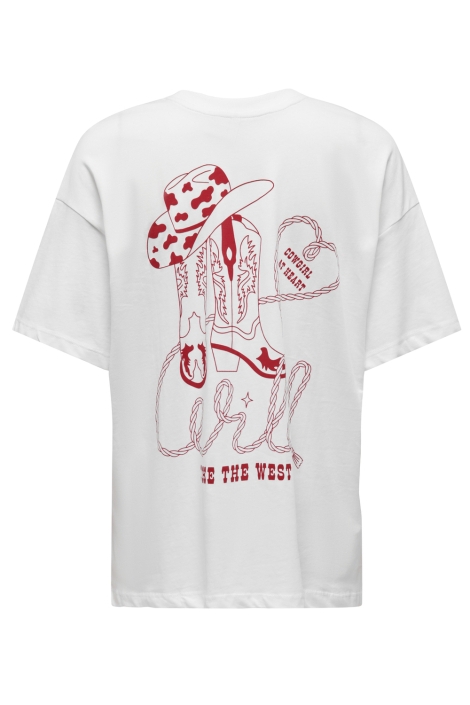 Only witte dames t-shirt | Achteraanzicht