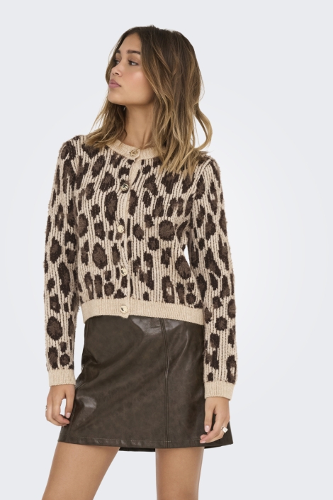 Only beige dames vest | Model vooraanzicht