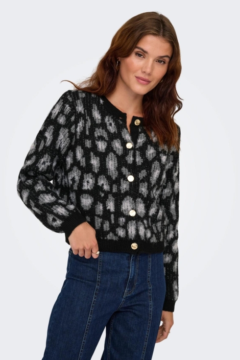 Only zwarte dames vest | Model vooraanzicht