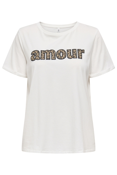 Only witte dames t-shirt | Vooraanzicht